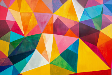 Poster - colorful abstract painting with many different shapes and colors. the painting is full of energy and