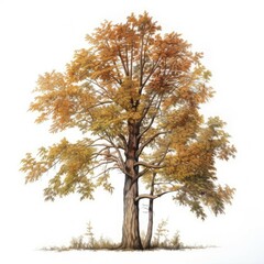 Wall Mural - Autumn tree illustration.