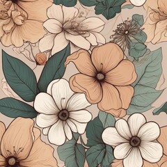 Wall Mural - seamless floral pattern