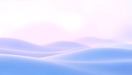 Poster - Pastel Sky Soft Hills Dreamlike Lavender Blue Serene Calm Abstract with smooth and undulating forms.