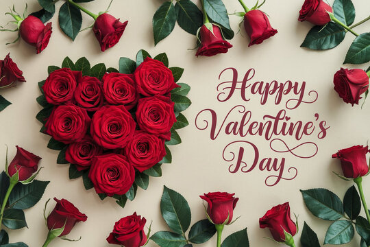 Happy valentines day greeting card banner lettering romantic red pink love heart theme background