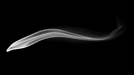Poster - Elegant abstract vape smoke flowing gracefully against a dark background conveying a sense of calm and ethereal beauty