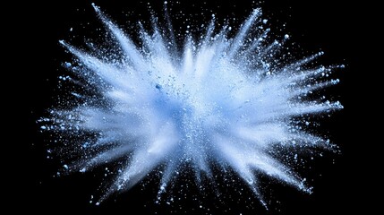 Poster - abstract colorful powder explosion on dark background creating dynamic splatter effect showcasing vi