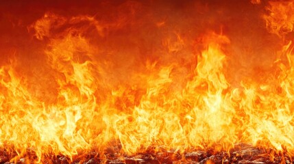 Aufkleber - Vivid flames and swirling black smoke creating an intense abstract fire background for dramatic visual effects and design projects