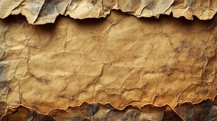 Aufkleber - Textured brown cardboard sheet with visible grain details and stains creating an artistic background ideal for design and typography use