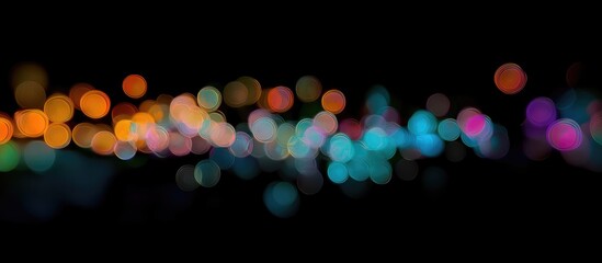 Poster - Colorful bokeh fireworks lights creating a vibrant abstract background against a dark night sky for festive celebrations and events.