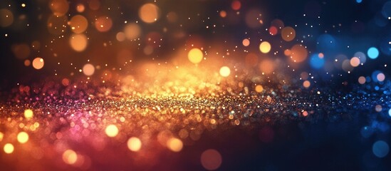 Poster - Colorful bokeh lights creating a festive shimmer for Christmas and New Year celebrations background