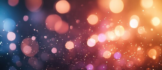Poster - vibrant bokeh festive background with soft glowing lights and sparkles creating a celebratory atmosp