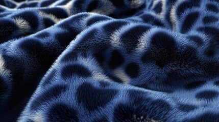 Aufkleber - Blue and purple leopard print fur fabric texture abstract background for fashion and design projects