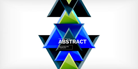 Poster - Triangle glass shapes geometric abstract background. Vector Illustration For Wallpaper, Banner, Background, Card, Book Illustration, landing page