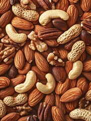 Close-up of nuts and nuts on a table