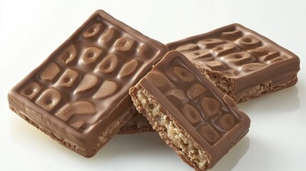 Poster - Chocolate wafer bars showcasing delicious layers of sweetness and crunch in an appetizing arrangement.