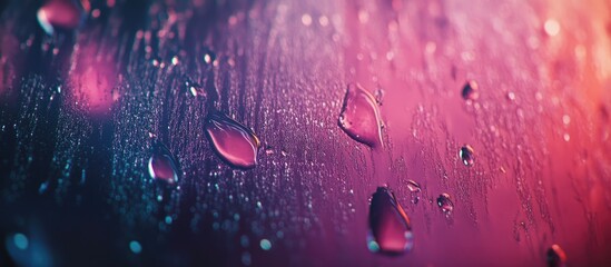 Poster - vibrant bokeh background with water droplets creating a dreamy ambiance ideal for promotional conten