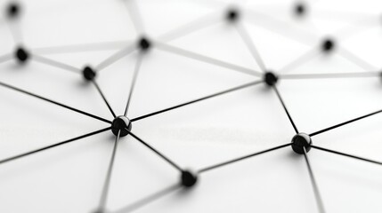 Poster - Abstract network connections illustrating data flow and communication in technology and digital systems. Creative graphical representation.