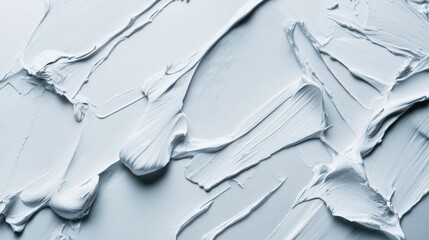 Poster - Textured layer of white paint applied on glass surface creating an artistic background for design and creative projects