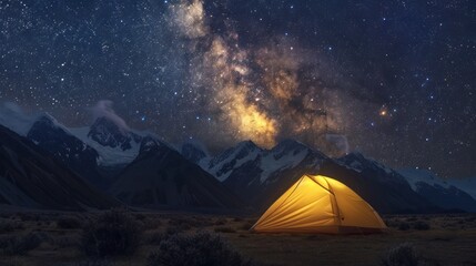 Camping under the Milky Way