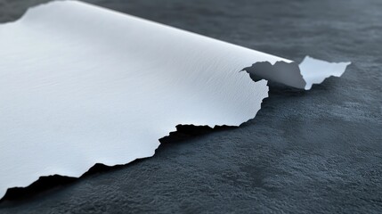 Poster - Torn paper mockup for proposal requests showcasing texture and depth on a dark surface for professional presentations and designs