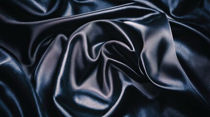 Poster - Elegant luxurious navy satin fabric texture suitable for sophisticated wedding backgrounds or vintage themed designs in sepia tones.