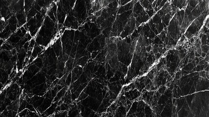 Poster - Elegant black marble texture with white veining ideal for architectural design floor or wall tiles in modern interiors