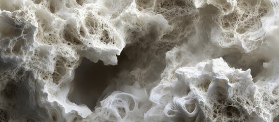 Aufkleber - Intricate close-up of unique water-inspired textures showcasing organic patterns and fluidity in neutral colors.