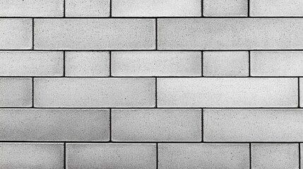 Poster - Gray brick wall texture background showcasing a seamless design ideal for construction, architecture, or interior decor projects.