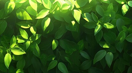 Poster - Lush green ivy foliage creating a natural textured background for design and advertising purposes