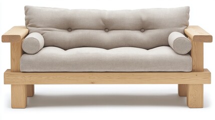 Poster - Modern minimalist couch design for contemporary interior decor showcasing simplicity and comfort in home furnishings.