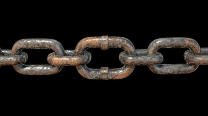 Poster - Industrial stainless steel chain links on a textured metal background showcasing durability and strength in a modern design.