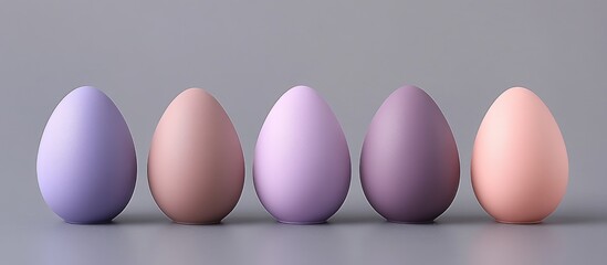 Aufkleber - Colorful pastel plastic eggs representing competition and rewards on a minimalist background for Easter or festive marketing themes