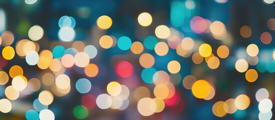Poster - Colorful abstract background with soft bokeh lights creating a dreamy, blurred effect ideal for design and artistic applications