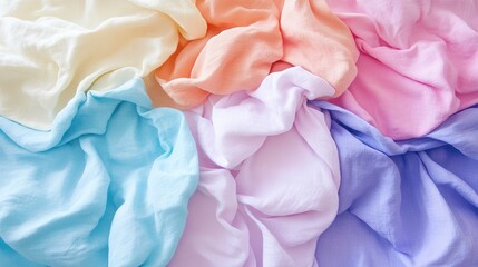 Aufkleber - Pastel Colored Linen Fabric Texture for Backgrounds and Textile Design