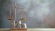 © aubriella - An abstract image of socio-economic equality with a balanced scale where wealth and poverty symbols are equally represented, illustrating fairness and justice, minimalist composition