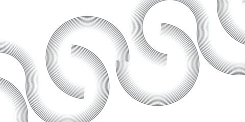 abstract white background with black circle rings. digital future technology concept