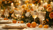 © Gaga - Elegant Table Setting with Orange Flowers and Candles