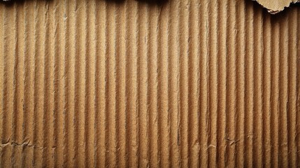 Poster - Textured surface of corrugated cardboard for use as a natural backdrop or crafting material in various design projects