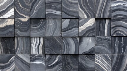 Poster - Abstract gray ceramic tile texture featuring wavy patterns suitable for interior design and home renovation projects.
