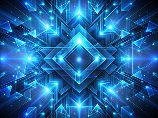 Poster - Dynamic Abstract Background with Blue Arrows and Glowing Light Effects for Modern Motion Graphics in 4K Resolution