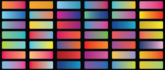 Vibrant modern gradient swatches vector set.abstract 80s vibrant colors and modern gradients sphere isolated vector illustration
