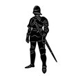© zolotons - knight standing silhouette vector