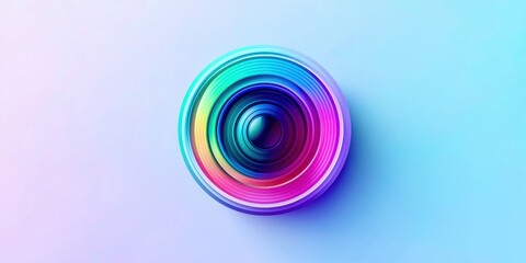 Poster - Colorful camera lens with a black center