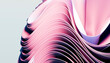 © ADDICTIVE STOCK - 3D Render of Abstract Pink Waves with Smooth Curves