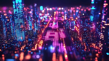 Poster - A cryptocurrency trading bot navigating market volatility with precision and speed Stock Photo with side copy space