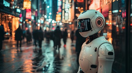 Poster - A trading bot simulating market conditions for backtesting and performance optimization Stock Photo with side copy space