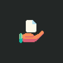 Fototapete - this is file icon in pixel art style ,this item good for presentations,stickers, icons, t shirt design,game asset,logo and project.