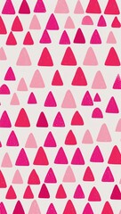 Sticker - Pink Triangle pattern hand drawn design on White background illustration