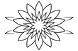 © MdMijanur - A simple Flower Burst line art vector white background