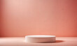 © bao - pink white stone Empty mockup product display 3d background podium for beauty or cosmetic products sunny