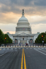 Wall Mural - US Capitol Building at sunset - Washington D.C. United States