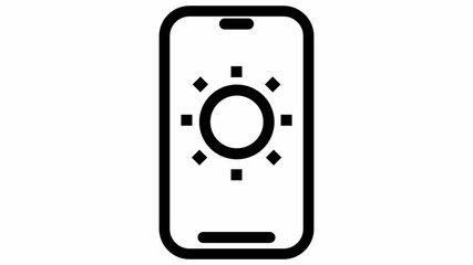 Smartphone weather application - clean and modern weather icon motion design.