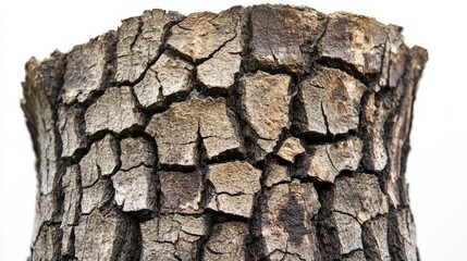 Wall Mural - tree stump isolated on white